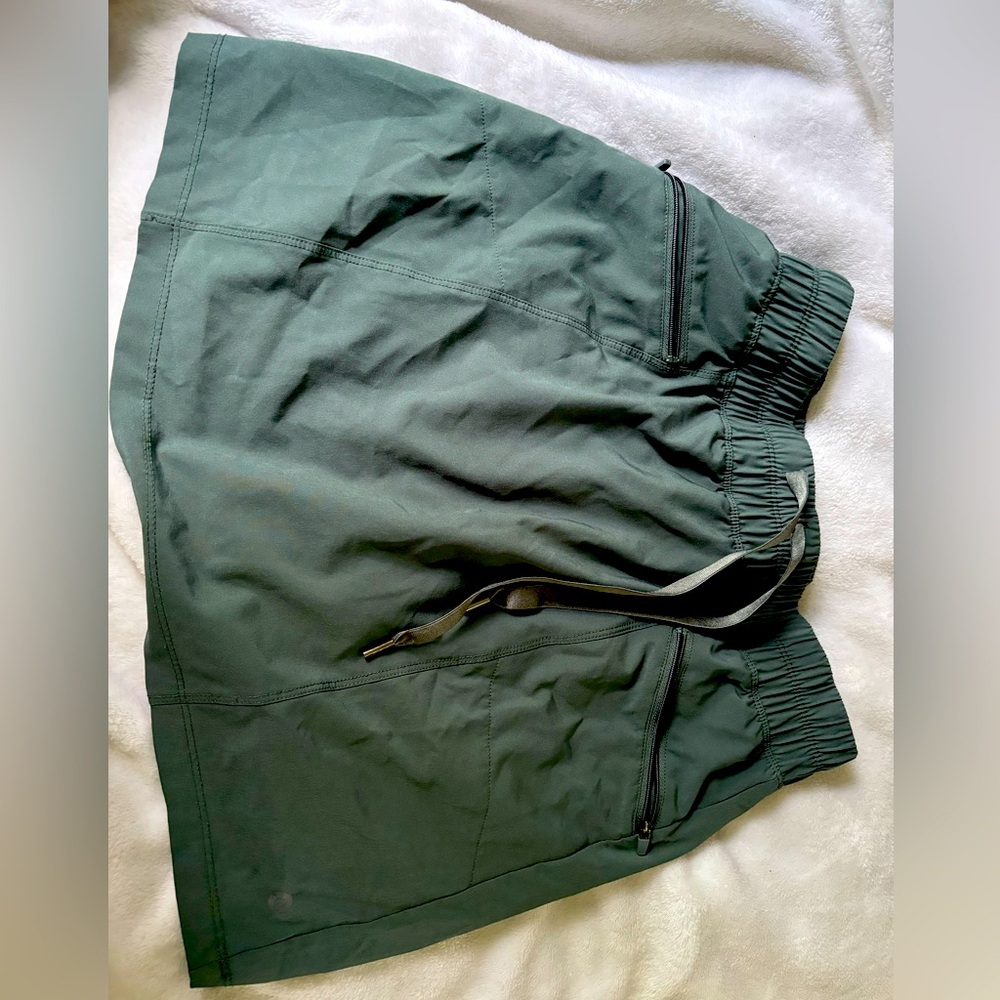 Army Green drawstring shorts